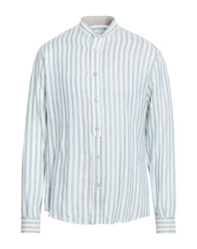 Eleventy Platinum Man Shirt Light Blue Size 16 Linen