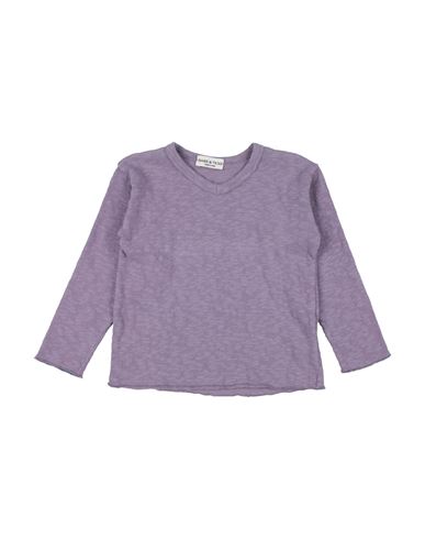 Babe And Tess Babies' Babe & Tess Toddler Girl T-shirt Purple Size 4 Cotton, Elastane