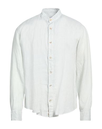 Eleventy Platinum Man Shirt Light Grey Size Xl Linen In White