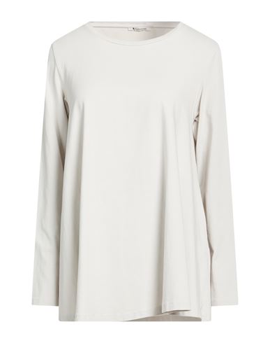 Trebarrabi® Trebarrabi Woman T-shirt Light Grey Size L Cotton, Elastane In Gray