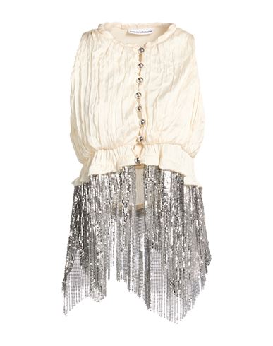 Rabanne Woman Top Cream Size 10 Polyester In White