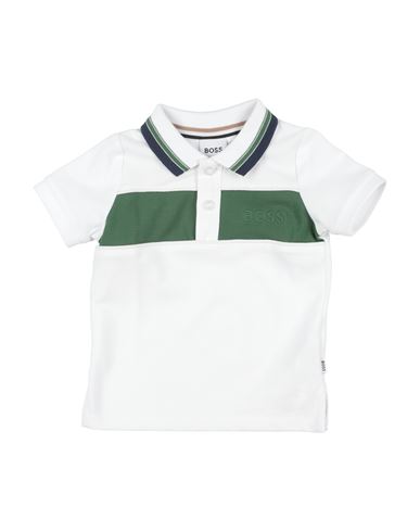 Hugo Boss Babies' Boss Newborn Boy Polo Shirt White Size 3 Cotton, Elastane In Multi