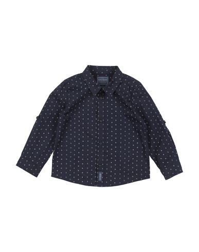 Guess Babies'  Toddler Boy Shirt Midnight Blue Size 5 Cotton, Elastane In Black