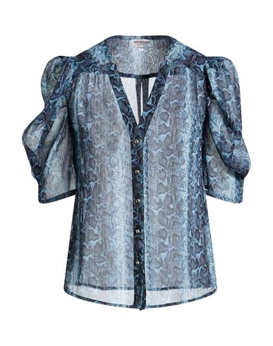 Morgan De Toi Woman Shirt Light Blue Size 10 Recycled Polyester In Blue