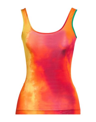 Rabanne Woman Tank Top Orange Size 4 Cupro, Elastane