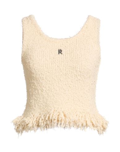 Rabanne Woman Top Ivory Size S Cotton, Polyamide, Acrylic, Mohair Wool, Elastane In Neutral