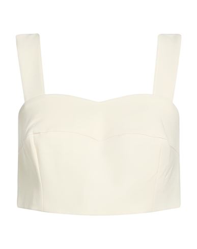 Sahoco Woman Top Cream Size L Polyester, Elastane In White