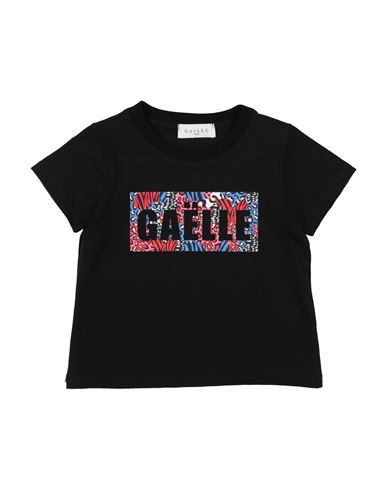 Gaelle Paris Babies' Gaëlle Paris Toddler Girl T-shirt Black Size 4 Cotton, Elastane