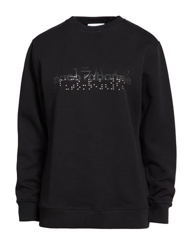 Rabanne Woman Sweatshirt Black Size L Cotton, Polyester