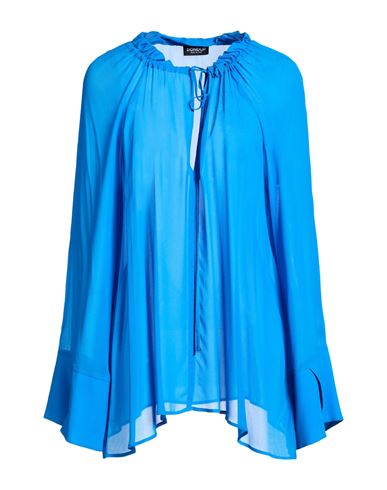 Dondup Woman Top Azure Size 10 Viscose In Blue