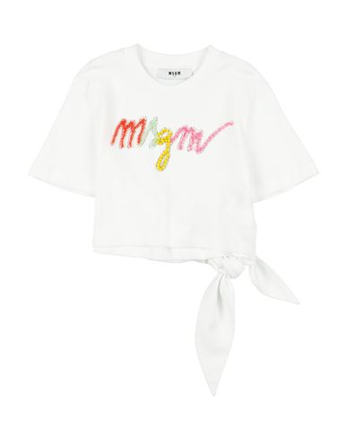 Msgm Babies'  Toddler Girl T-shirt White Size 4 Cotton