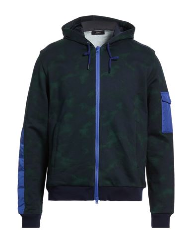 Herno Man Sweatshirt Midnight Blue Size 40 Cotton In Green