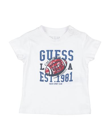 Guess Babies'  Eco Newborn Boy T-shirt White Size 3 Organic Cotton