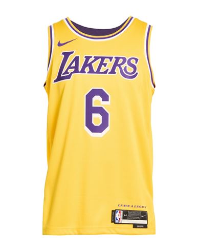 Nike Man Tank Top Yellow Size Xl Polyester In Yellow