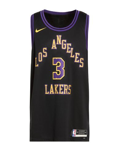 Nike Man Tank Top Black Size Xl Polyester In Black