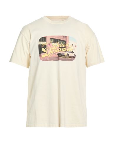 Carhartt Man T-shirt Cream Size M Organic Cotton In Neutral