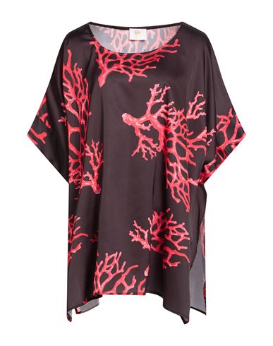 Gai Mattiolo Woman Top Black Size 12 Viscose, Polyester