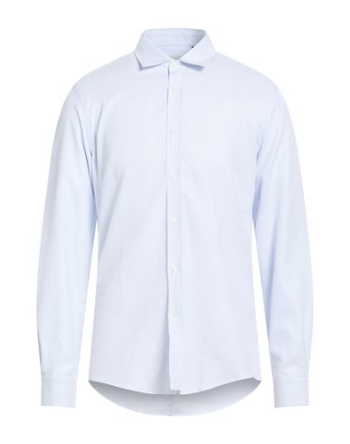 Liu •jo Man Man Shirt Azure Size 17 Cotton In White