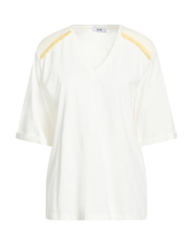 Jijil Woman T-shirt Ivory Size 8 Cotton In White