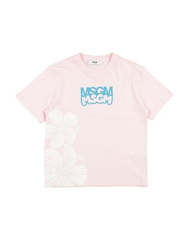 Msgm Toddler Girl T-shirt Light Pink Size 6 Cotton In Pink