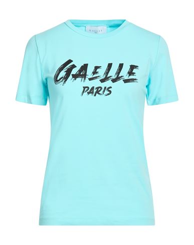 Gaelle Paris Gaëlle Paris Woman T-shirt Turquoise Size L Cotton, Elastane In Blue