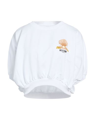 Moschino Swim Woman Sweatshirt White Size Xs Cotton, Elastane