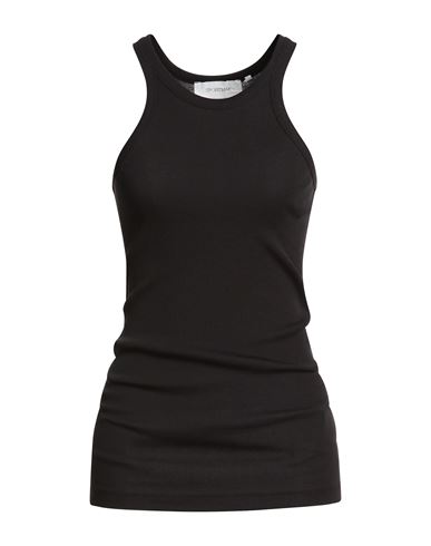 Sportmax Woman Tank Top Black Size M Cotton, Silk, Elastane