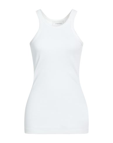 Sportmax Woman Tank Top White Size S Cotton, Silk, Elastane
