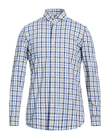 Luigi Borrelli Napoli Man Shirt Blue Size 15 ¾ Cotton