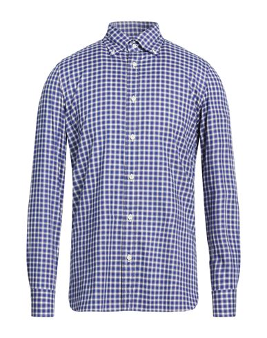 Luigi Borrelli Napoli Man Shirt Blue Size 15 ¾ Cotton