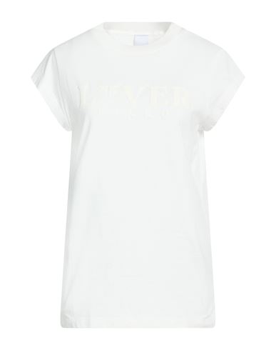 Pinko Denim Woman T-shirt White Size L Cotton