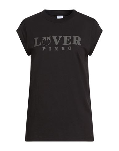 Pinko Denim Woman T-shirt Black Size L Cotton