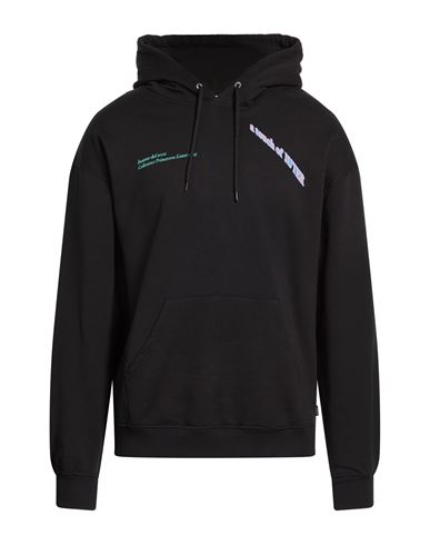Iuter Man Sweatshirt Black Size L Cotton In Black