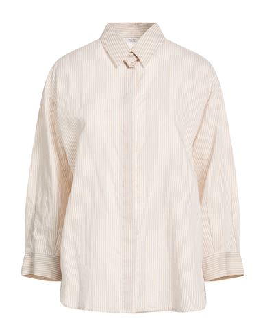 Peserico Woman Shirt Beige Size 6 Cotton, Viscose, Silk In Neutral