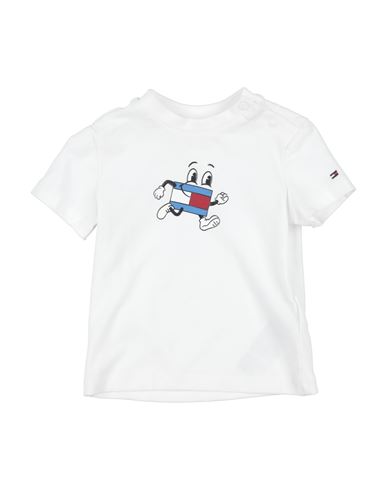 Tommy Hilfiger Newborn Boy T-shirt White Size 3 Cotton, Elastane In White