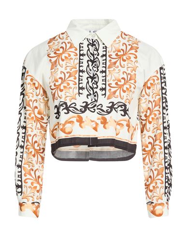 Le Streghe Woman Shirt Ivory Size M Cotton In Neutral