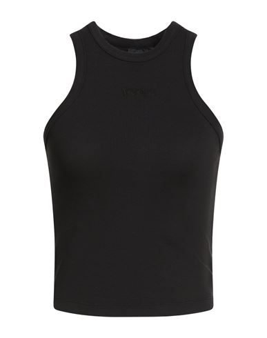 Disclaimer Woman Tank Top Black Size L Cotton, Elastane