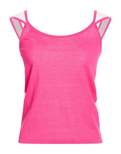 Jei's By Letizia Denaro Woman Top Fuchsia Size S Cotton In Pink