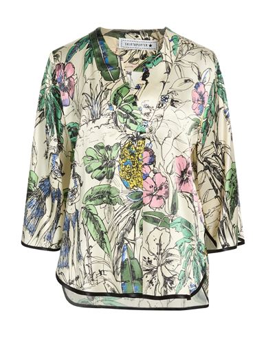 Shirtaporter Woman Top Beige Size 10 Silk, Elastane In Neutral