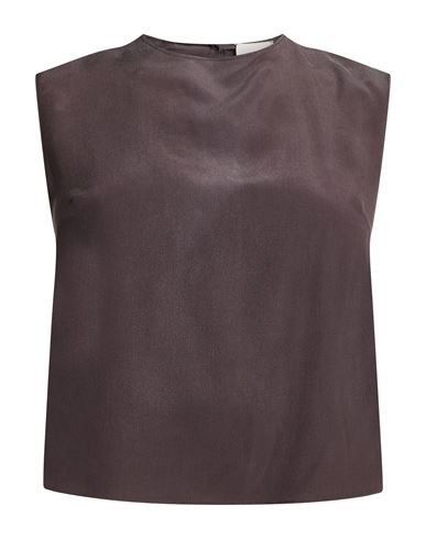 Alysi Woman Top Grey Size 4 Silk
