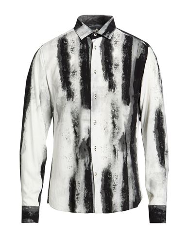 Liberty Rose Man Shirt Black Size 16 ½ Viscose In Blue