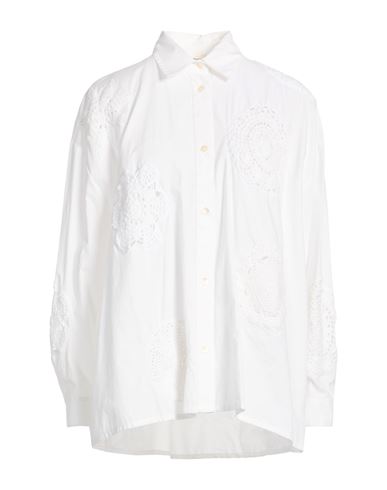 Ottod'ame Woman Shirt White Size 10 Cotton
