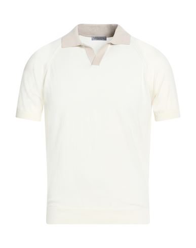 Vengera Man Sweater Ivory Size 42 Cotton In White