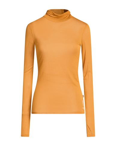 Pinko Woman T-shirt Mustard Size S Tencel In Orange