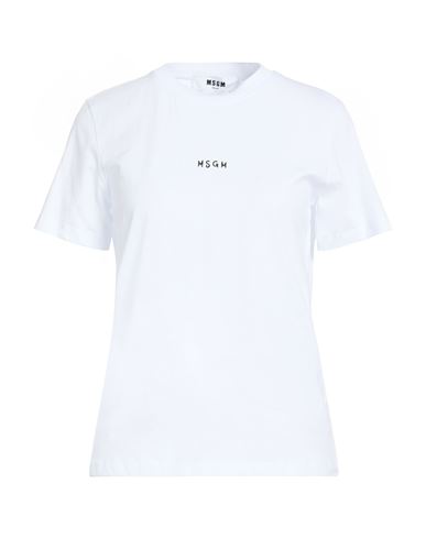 Msgm Woman T-shirt White Size Xs Cotton