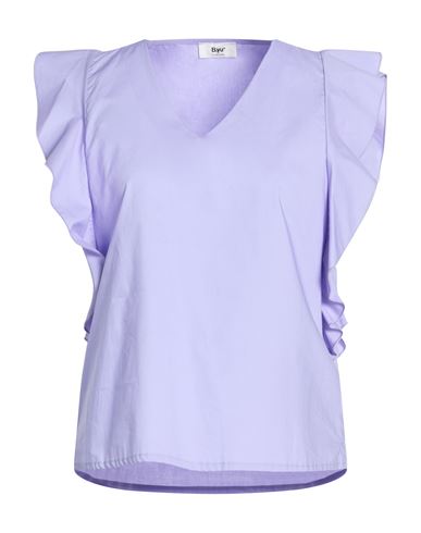 B.yu B. Yu Woman Top Lilac Size L Cotton In Blue