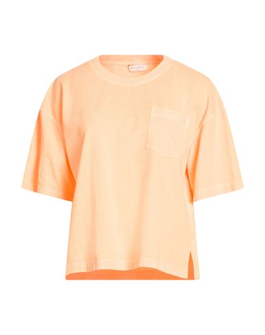 Sandro Woman T-shirt Orange Size 3 Cotton, Elastane In Multi