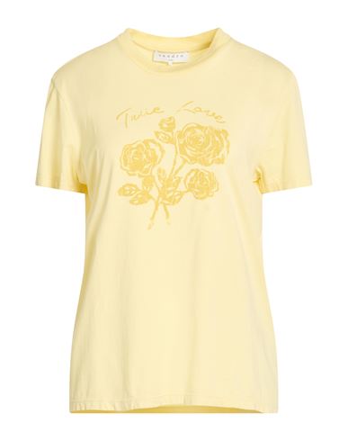 Sandro Woman T-shirt Yellow Size 3 Cotton, Modal In Multi