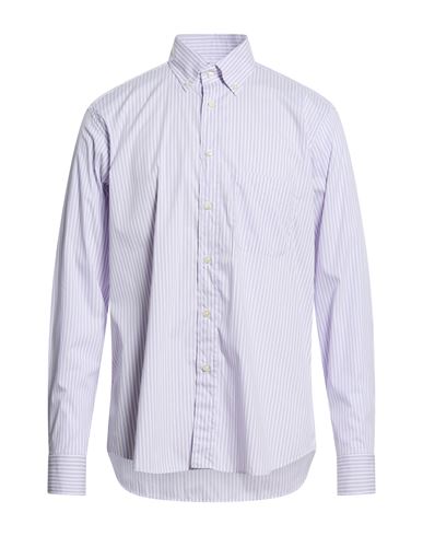 Robert Friedman Man Shirt Lilac Size 17 Cotton, Polyamide, Elastane In Purple