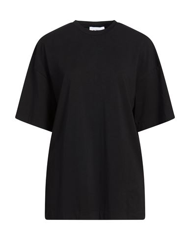 Alpha Studio Woman T-shirt Black Size 14 Cotton, Elastane